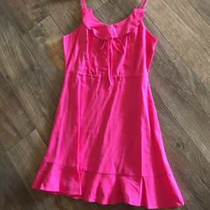 Lulu's Pink Tie Front Dress